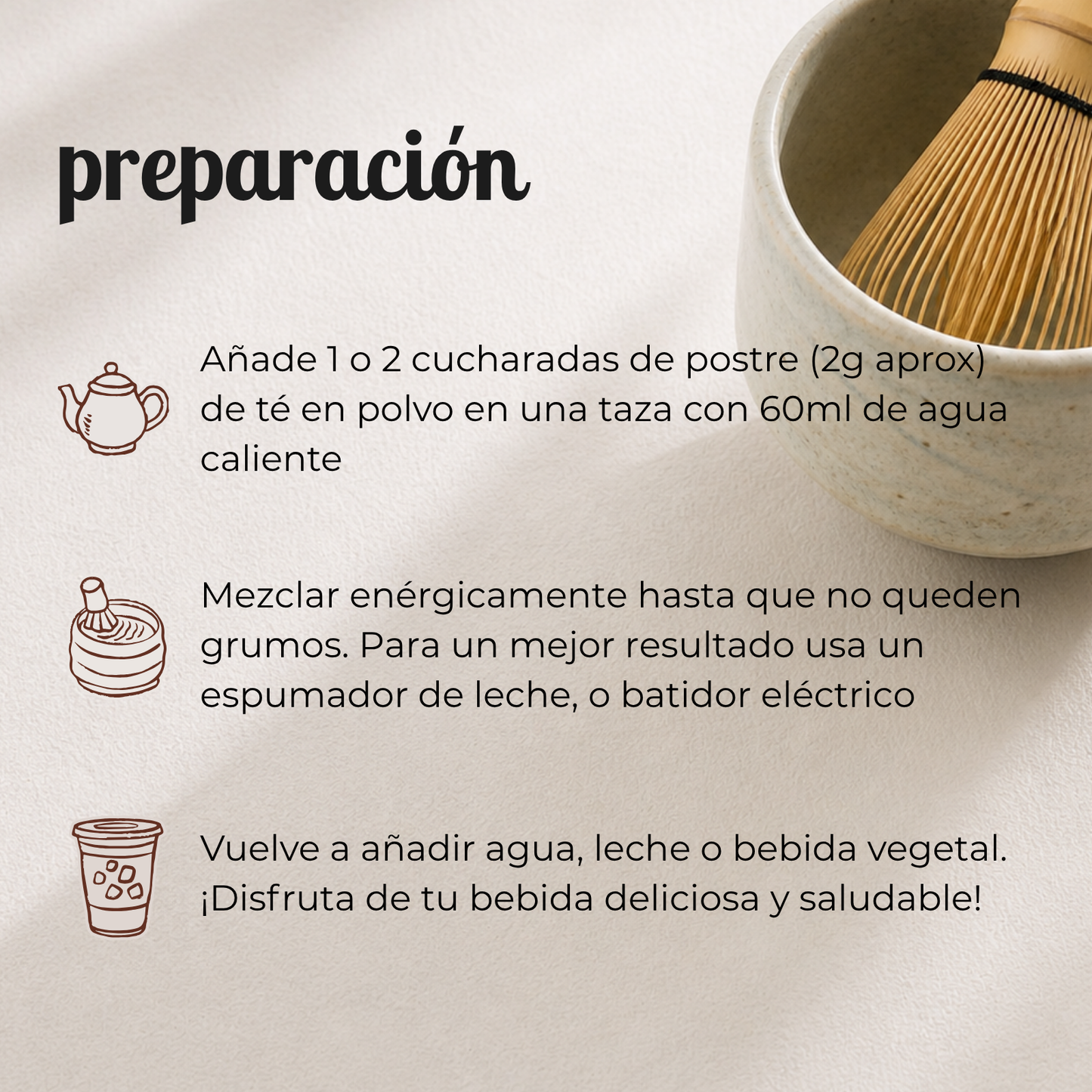 Té Negro en Polvo Sabor Chicle de Fresa