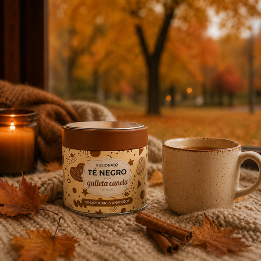 Té Negro en Polvo Sabor Galleta y Canela