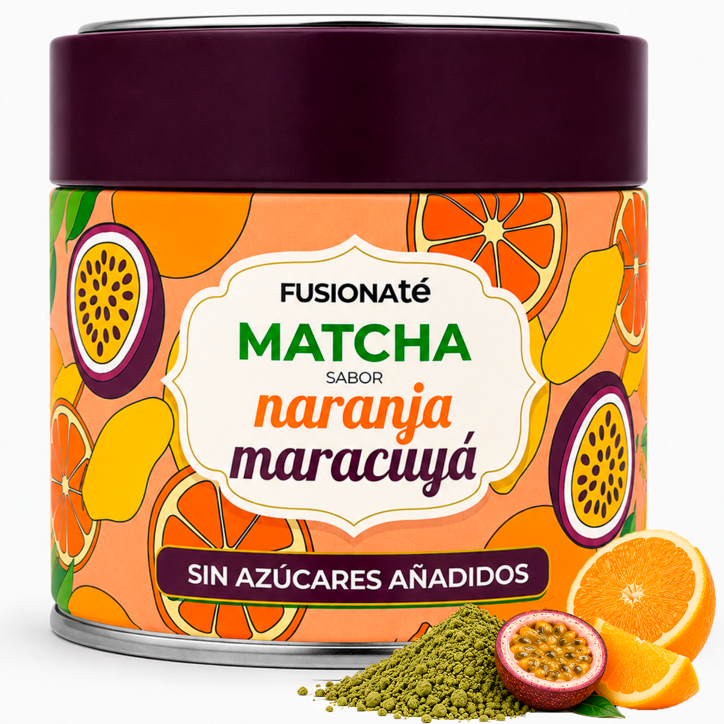 Matcha Sabor Naranja y Maracuyá