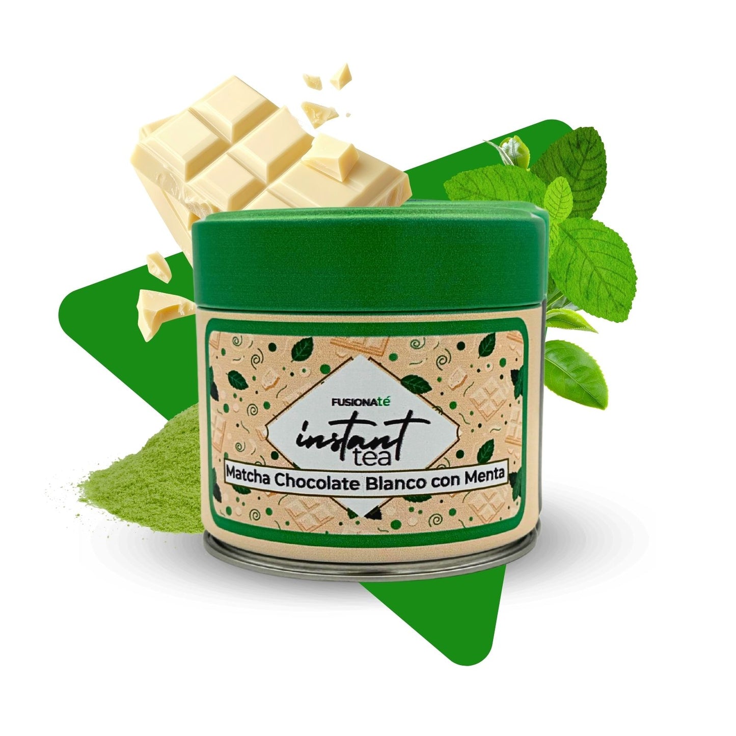 Té Matcha Chocolate Blanco con Menta