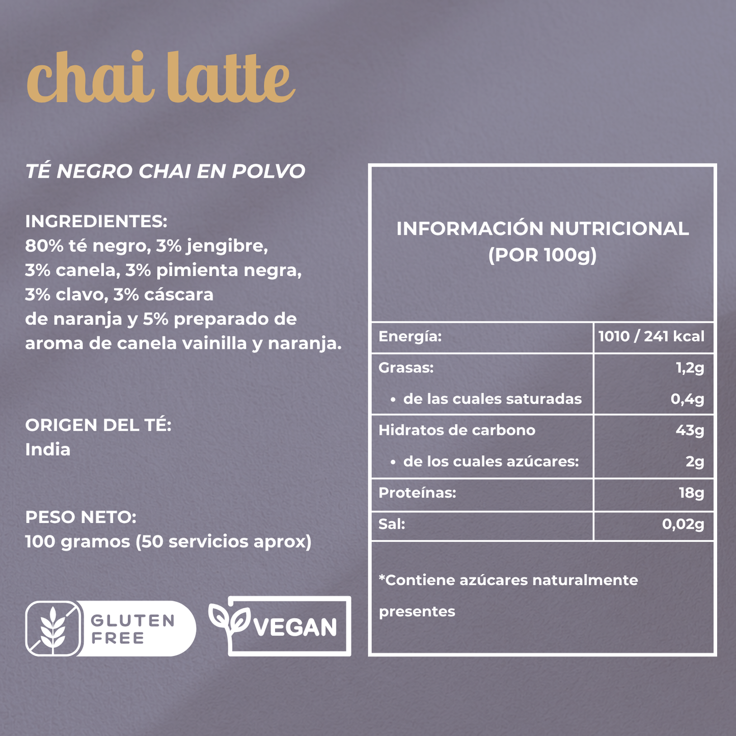 Chai Latte en Polvo