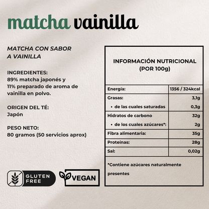 Matcha Sabor Vainilla