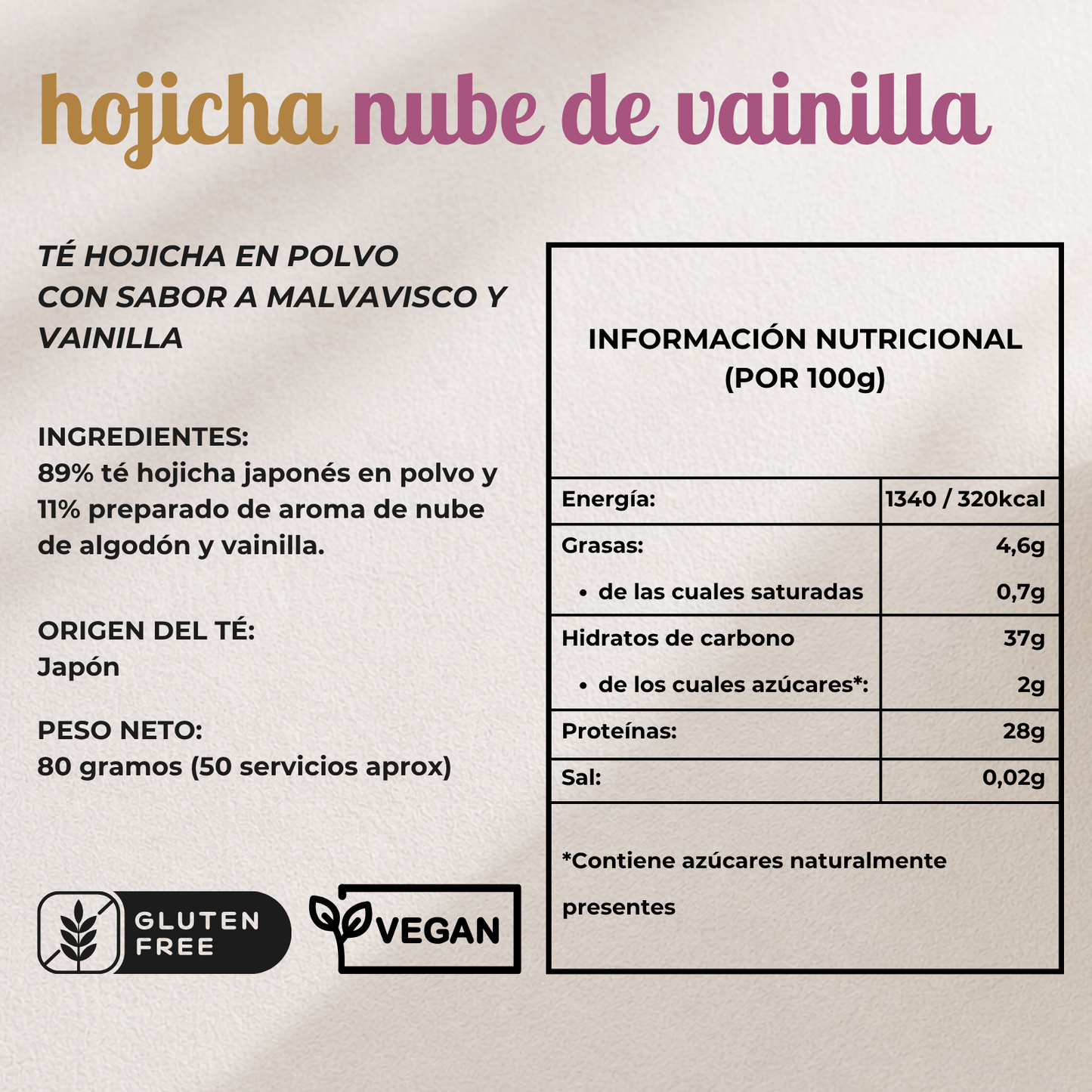 Té Hojicha Nubes de Vainilla