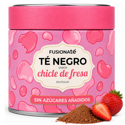 Té Negro en Polvo Sabor Chicle de Fresa